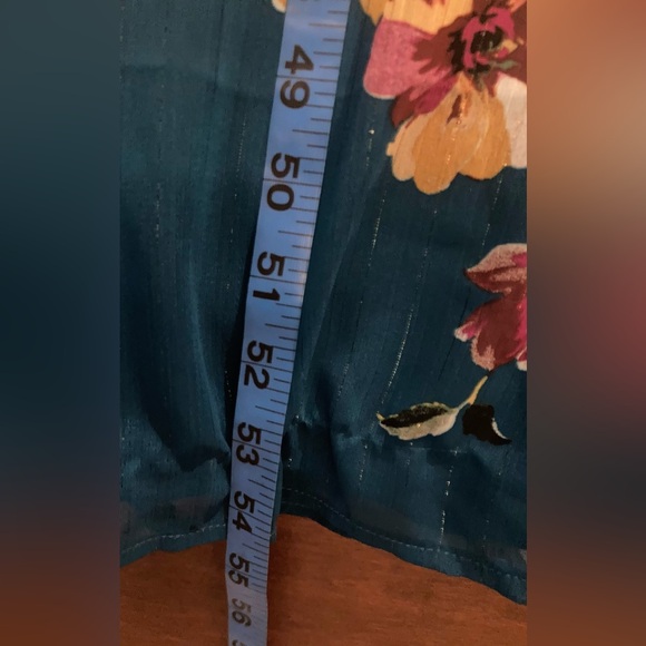 NWT Fourteenth Place Balboa Tiered Floral Print Long Sleeve Chiffon Maxi Dress - Picture 14 of 14